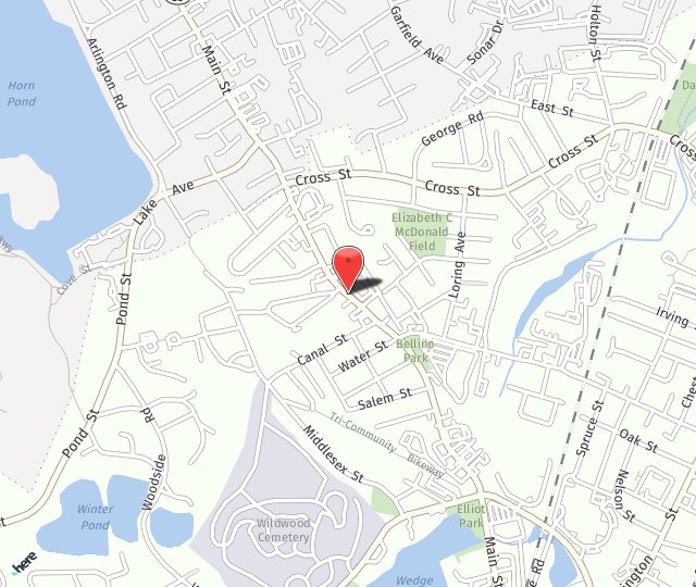 Location Map: 955 Main St Winchester, MA 01890