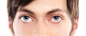 Man eagerly awaiting clear vision after LASIK surgery results